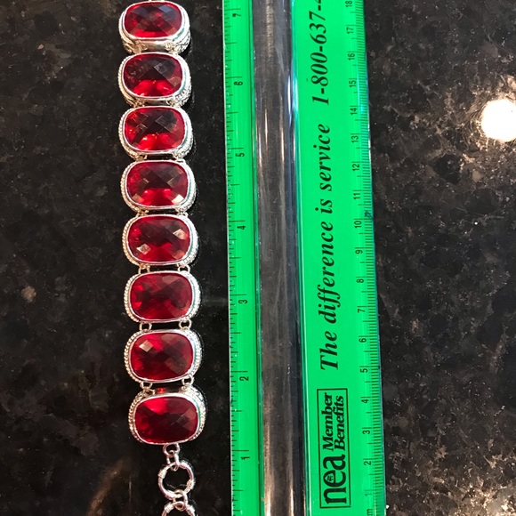 ♥️Sterling Silver Red Bracelet Gorgeous!!♥️ - Picture 3 of 6